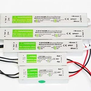 IP67 Waterproof LED Driver Power Supply DC 12V Transformer 10W-350W For Outdoor - Picture 1 of 74