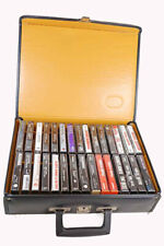 Music Tape Cassette travel case with 30 tapes included 13 x 10 inches w/handle