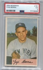 1954 Yogi Berra Bowman Baseball Card HOF #161 New York Yankees PSA 3 VG 5006