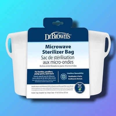 Bolsa esterilizadora de vapor para microondas reutilizable 100 % silicona Dr Brown's para biberón Foto 1 de 4