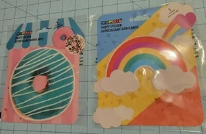 Momoko Brand: Set Of 2 Large Puffy Stickers, Donut & Rainbow, New, Free Shipping - Picture 1 of 11