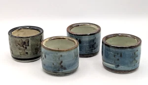 Leach Studio Keramik St Ives 4 x Eierbecher / Sakebecher Eisen Deko Vintage - Bild 1 von 9