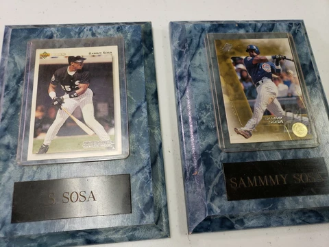 SAMMY SOSA 2 Plaque Lot Chicago Cubs/ White Sox Cover