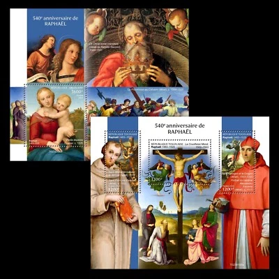 Raphael Paintings Art MNH Stamps 2023 Togo M/S + S/S - Image 1 of 3