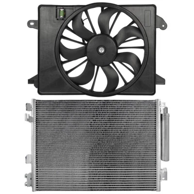 Engine Condenser and Cooling Fan Assembly For 2011-2018 2019 2020 Dodge Charger - Image 1 of 4