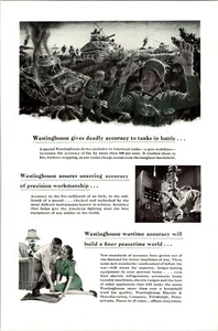 Westinghouse Tanks Troops Captured WW2 Print Ad 1943 War Print Ad - Picture 1 of 1