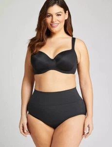 Lane Bryant Cacique The Slimmer High-Waist Brief Panty Black Plus Size 18/20 1X - Picture 1 of 12