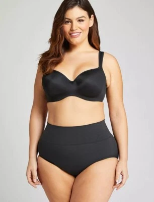 Braguita Lane Bryant Cacique The Slimmer cintura alta negra talla grande 18/20 1X Foto 1 de 4