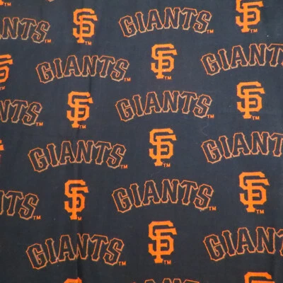 Cotton Quilt Fabric San Francisco Giants Football 37" x 45" Craft Material #339 - Image 1 of 2