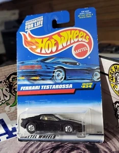 👓Hot Wheels 1998 #834🏁1986 Ferrari TESTAROSSA Black⭐Basic Wheels Ferra on Hood - Bild 1 von 7