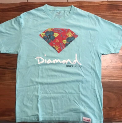 Diamond Supply Company, Clásico Hibisco Gráfico Floral, Camiseta Grande Foto 1 de 4