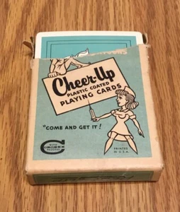 Cheer-Up Playing Cards 52 Different Cartoons Stancraft Products Vintage Funny - Picture 1 of 8