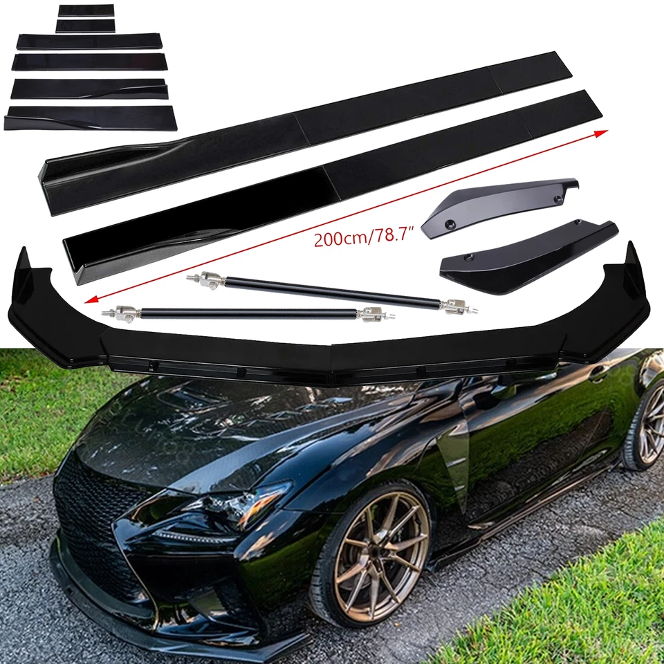 For LEXUS IS250 IS300 IS350 &Si 78.7" Side /Skirt Rear Front Bumper Lip Splitter Foto 1 de 4