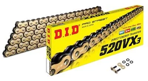 DID X-Ring Catena 520VX3/112 Aperto Rivetto Oro/Sv. - Foto 1 di 3
