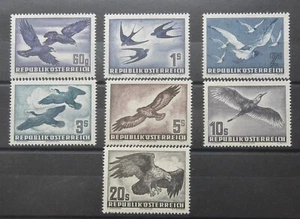 1950/53 Austria Posta Aerea Uccelli SET Unif.54/60 MNH**(D70wei164 - Foto 1 di 1
