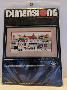 Dimensions Amish Farm Counted Cross Stitch Kit 3615 Vintage 1982 USA NOS - Picture 1 of 10