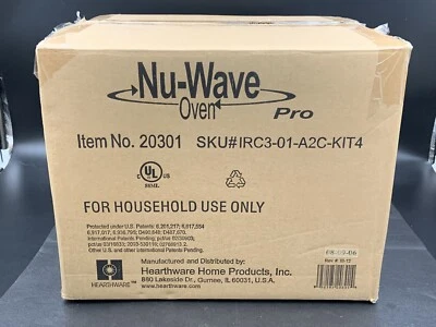 Anel extensor de forno infravermelho NuWave Pro modelo 20301 azul branco digital novo na caixa nos - Imagem 1 de 4