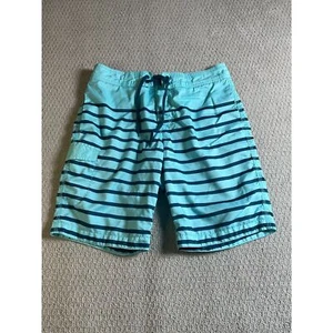 Old Navy Herren Badehose blau gestreift Boardshorts Größe M - Bild 1 von 5