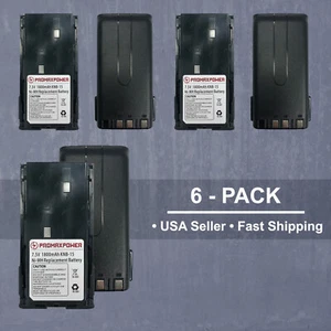 6x Batteries for KNB15 Kenwood Radios TK270G TK370 TK2100 TK372 (Ni-Mh 1800mAh) - Picture 1 of 7