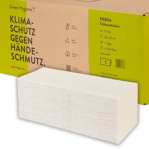 1 Palette Green Hygiene FRIEDA Falthandtücher, Z-Falz, 25x23cm 128.000 Blatt - Bild 1 von 4