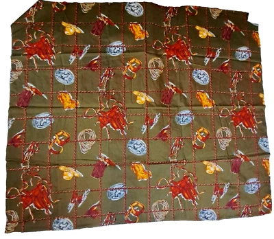 Vintage 1993 Nicole Deleon Alexander Henry Fabric "Don't Fence Me In" 37" X 43" - Image 1 of 4