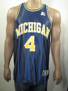 Camiseta deportiva inicial de Chris Webber de los Wolverines de Michigan 48 L nueva con etiquetas de colección 1993 rara fabulosa 5 - Imagen 1 de 5