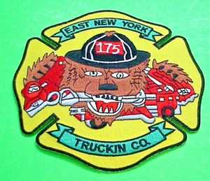 NEW YORK FDNY EAST NEW YORK TRUCKING CO. 175 NY 5" FIRE DEPT PATCH - Picture 1 of 1
