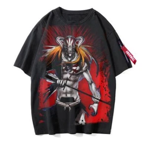 Bleach Cosplay Anime Manga Streetwear T-Shirt Shirt Undershirt Polyester Schwarz - Picture 1 of 2