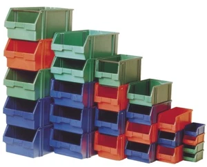 10x Sichtlagerkasten LK L350/300xB200xH150mm PS blau LA-KA-PE - Bild 1 von 2