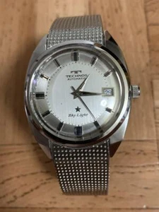 1970's Vintage Technos Sky Light Analog Date Automatic Watch From Japan - Picture 1 of 24