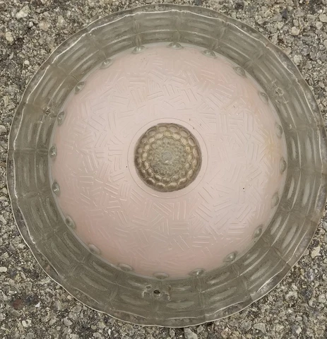 Antique Glass Light Shade, Pink Cover