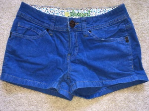 ELEMENT Vivid Blue Corduroy Booty Shorts Junior Size 3 W27” L2.5” Y2K - Picture 1 of 6