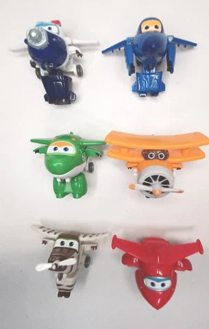Super Wings 2” Transforming Planes  Mini Airplane Character Lot of 6 HTF! Cover