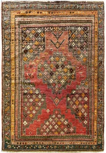 4x5' Antique Russian Kazak Early 1900 12642 - Picture 1 of 9