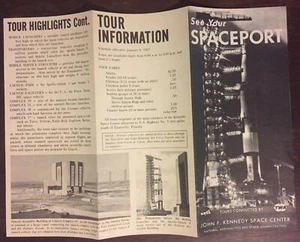 Folleto del Centro Espacial John F Kennedy NASA SPACEPORT de la década de 1960 TWA Apollo Atlas - Imagen 1 de 3