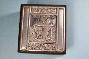 HEILAG OLAV Matchbox Cover Stiklestad King Olaf II Patron Saint of Norway - Bild 1 von 8