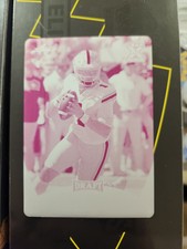 2021 Leaf Ultimate Draft Justin Fields RC Printing Plate #d 1/1 Magenta #BA-JF1