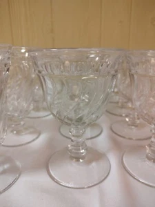 Vtg Fostoria COLONY Swirl Set Eleven  5 1/4" Wine Goblets Glasses  - Picture 1 of 4