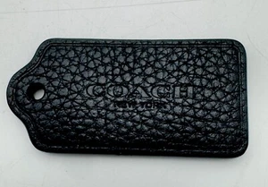 Coach Bag Black Leather Tag - Picture 1 of 4