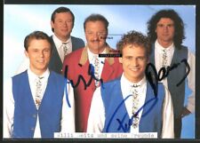 Willi Seitz i jego przyjaciele z oryginalną kartą z autografem ok. 1990