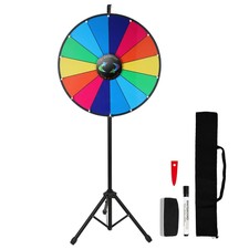 Voilamart 24' Prize Wheel 14 Slots Dry Erase Wheel of Fortune Spinning Wheel wit