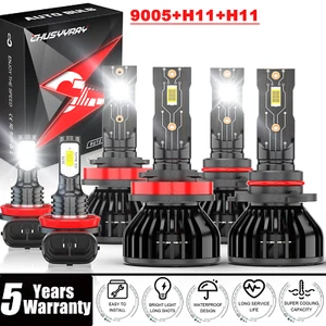 For Toyota Sienna 2011-2020 Combo 6x LED Headlight Hi Low Beam + Fog Light Bulbs - Foto 1 di 22