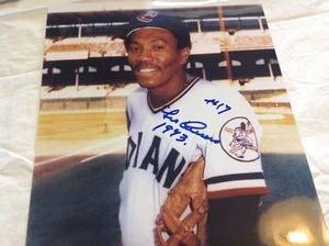 Foto autógrafa de Leo Cárdenas de los Indios de Cleveland inscrita 1973 #17 8x10 LOA - Imagen 1 de 3