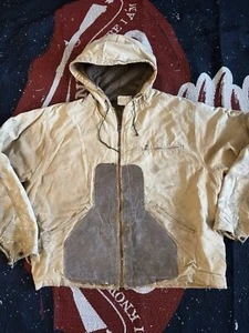 Vintage SafTBak Detroit Jacket Sz L  Brown USA Made  Double Gut Distressed Stain - Picture 1 of 19