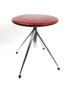 Vintage Hocker 50er/60er Chrom Industrie höhenverstellbar Drehhocker Mid Century - Bild 1 von 22