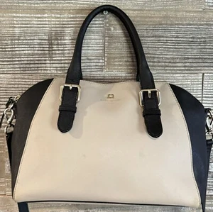 Kate Spade Pippa Cove Street Satchel Crossbody Cream Black - Picture 1 of 9