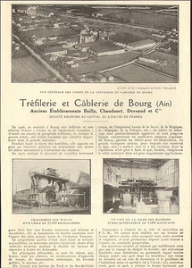 01 BOURG TREFILERIE ET CABLERIE BAILLY CHAUDOUET DEVOYOD 1922 - Picture 1 of 1