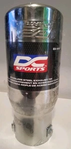 Dc Sport EX-1010 Stainless Steel Polished Slant Cut Bolt On Exhaust Tip - Picture 1 of 7