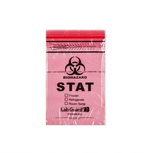 500-PACK Medegen Medical Products Biohazard STAT Specimen Transport Bag, 6X9" - Picture 1 of 1