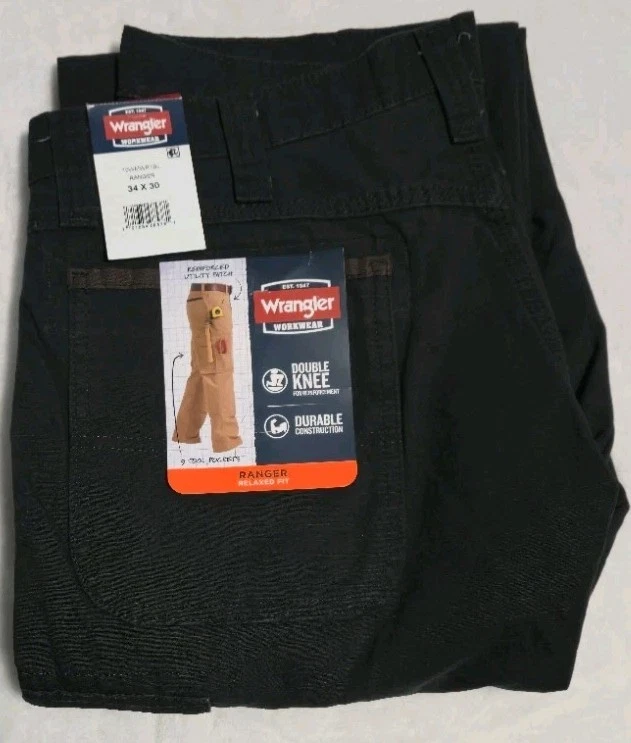Wrangler Workwear Ranger Relaxed Cargo Pants Black - Image 1 of 1